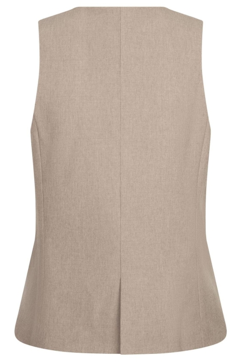 Ydence camel dames gilet | Achteraanzicht