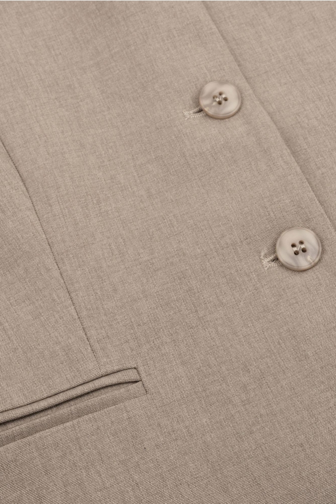 Ydence camel dames gilet | Close up