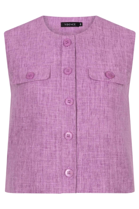 Ydence paarse dames gilet | Vooraanzicht