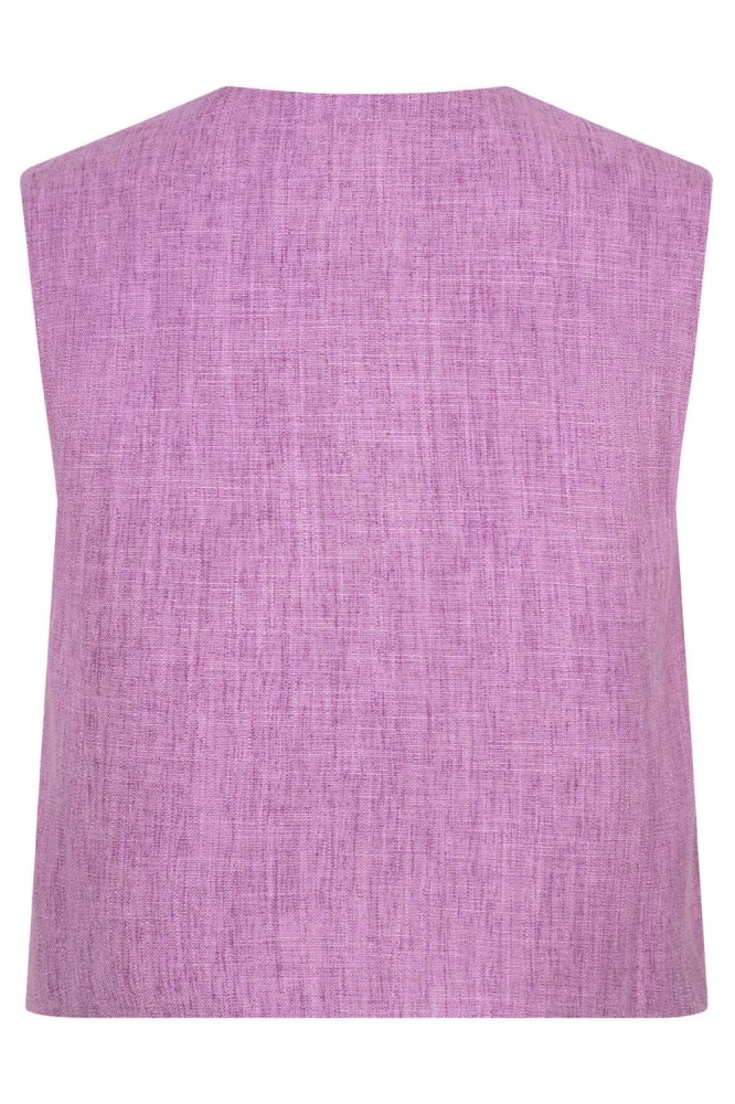 Ydence paarse dames gilet | Achteraanzicht