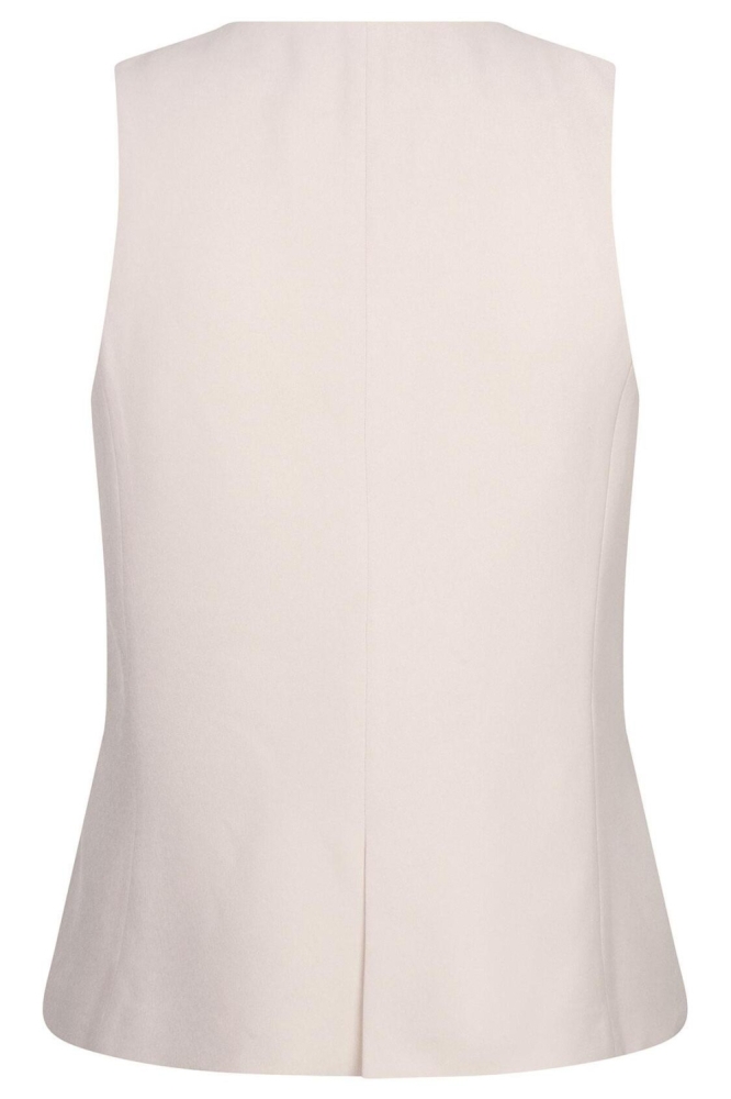 Ydence beige dames gilet | Achteraanzicht