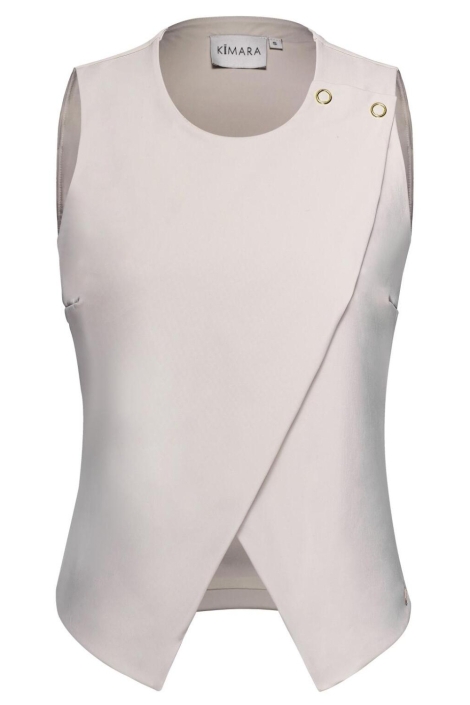 Kimara ecru dames gilet | Vooraanzicht