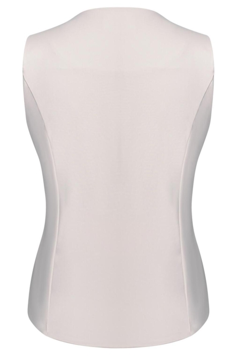 Kimara ecru dames gilet | Achteraanzicht