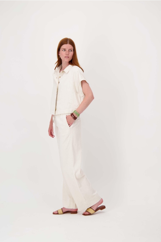 Zusss beige dames gilet | Model