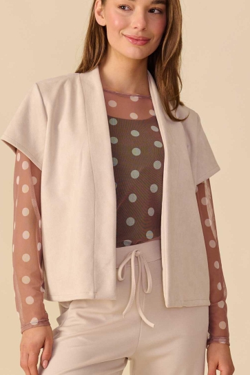 FOS Amsterdam Vest LUCE SUEDINE 7715 220 BEIGE