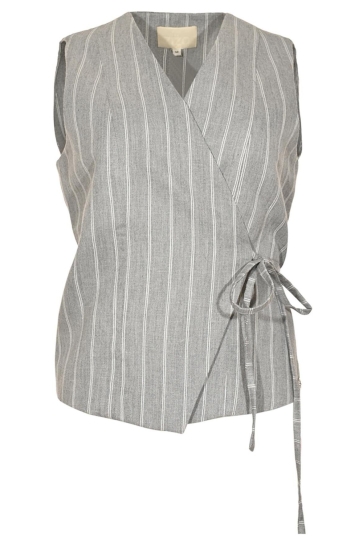 Zizo Vest SOPHIA GILET SP26 SOPH 305 SILVER STRIPE