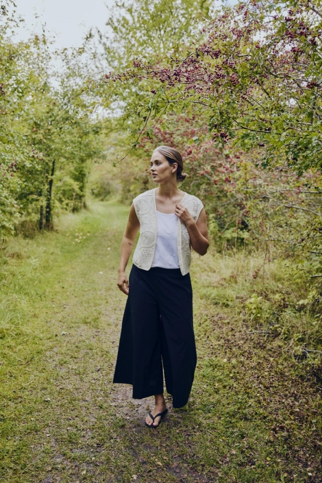 Freequent ecru dames gilet | Model