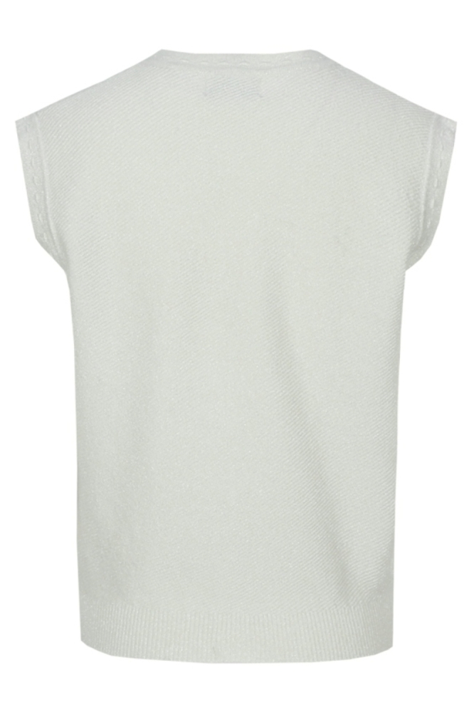 C&S The Label witte dames gilet | Achteraanzicht