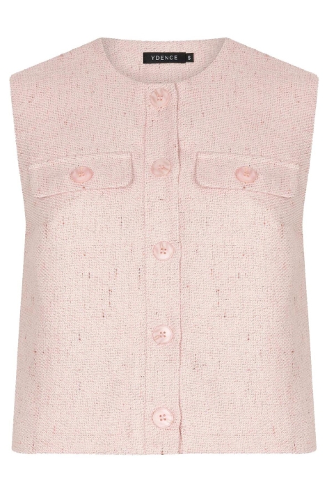 Ydence roze dames gilet | Vooraanzicht
