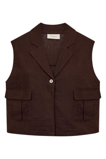 Freequent Vest FQLAVA WAISTCOAT 208323 COFFEE BEAN