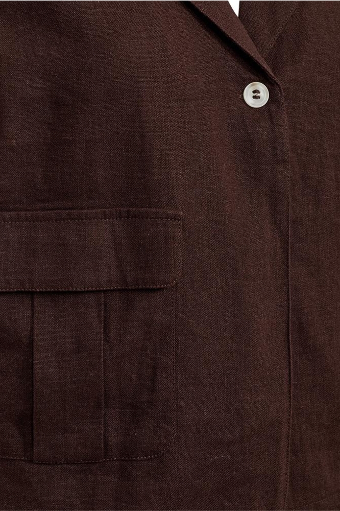 Freequent bruine dames gilet | Close up
