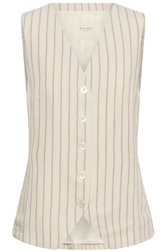 Part Two ecru dames gilet | Vooraanzicht
