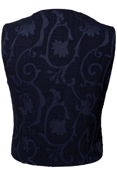 Kimara blauwe dames gilet | Achteraanzicht