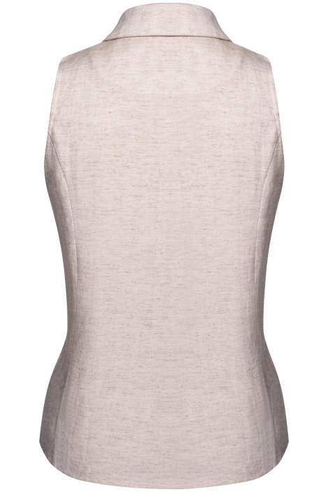 Kimara beige dames gilet | Achteraanzicht