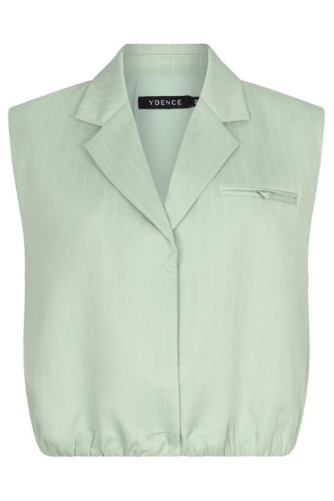 Ydence groene dames gilet | Vooraanzicht