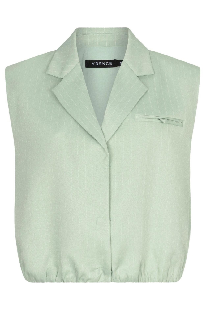 Ydence groene dames gilet | Vooraanzicht