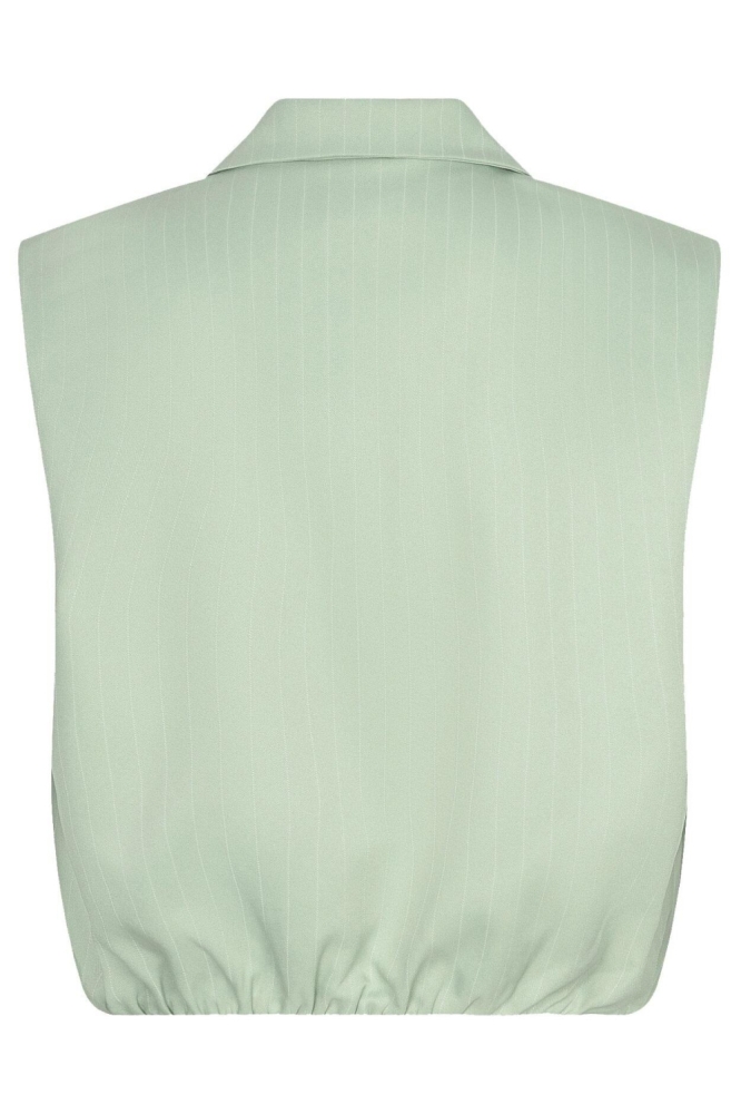 Ydence groene dames gilet | Achteraanzicht