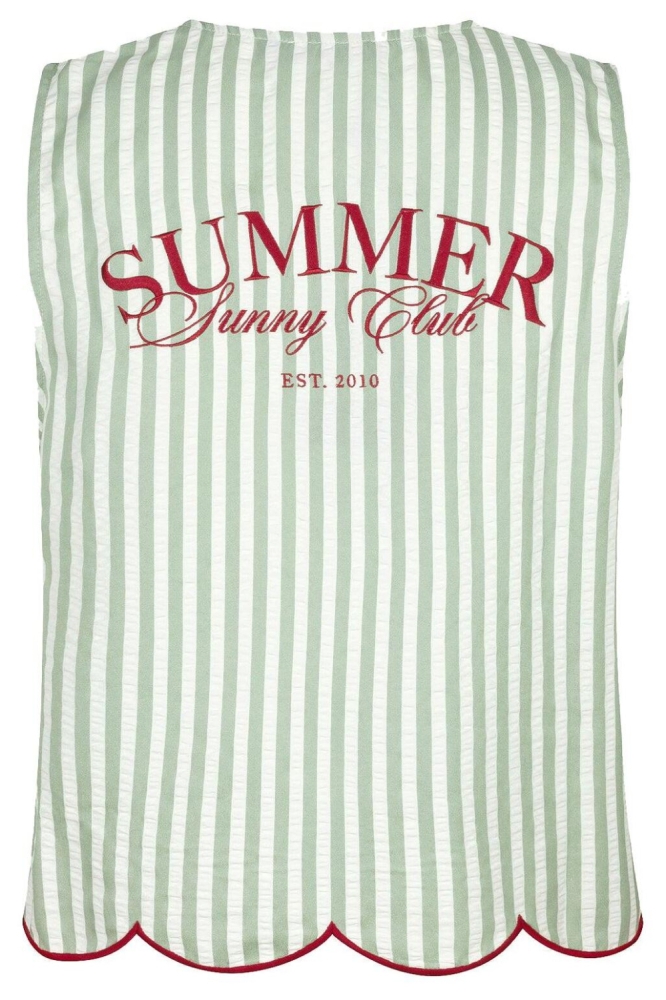 Ydence groene dames gilet | Achteraanzicht