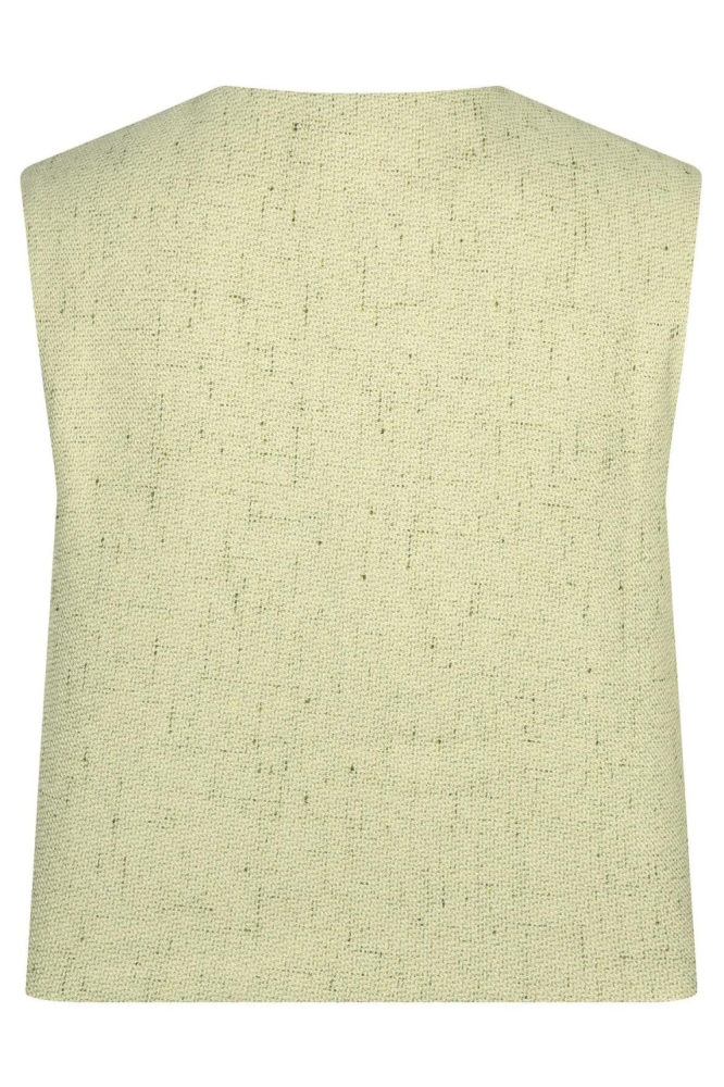 Ydence groene dames gilet | Achteraanzicht