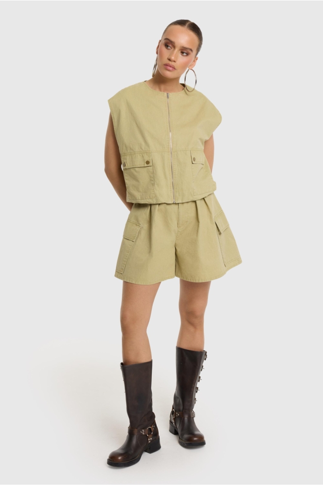 Refined Department groene dames gilet | Model