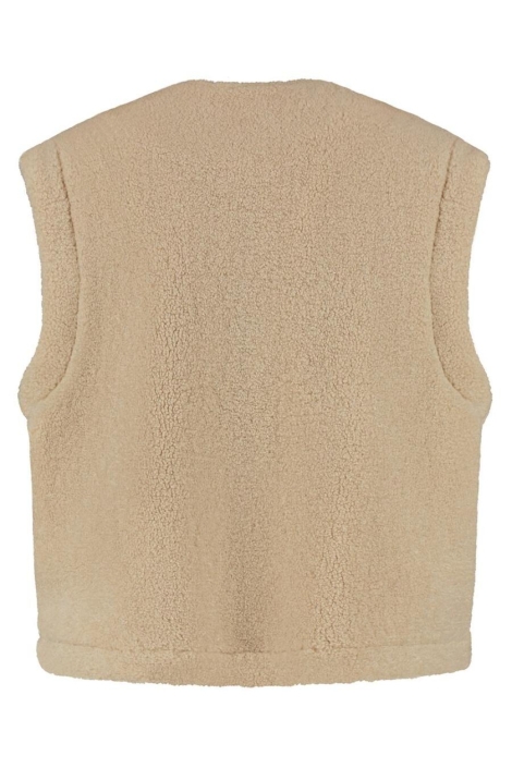 Lady Day beige dames gilet | Achteraanzicht