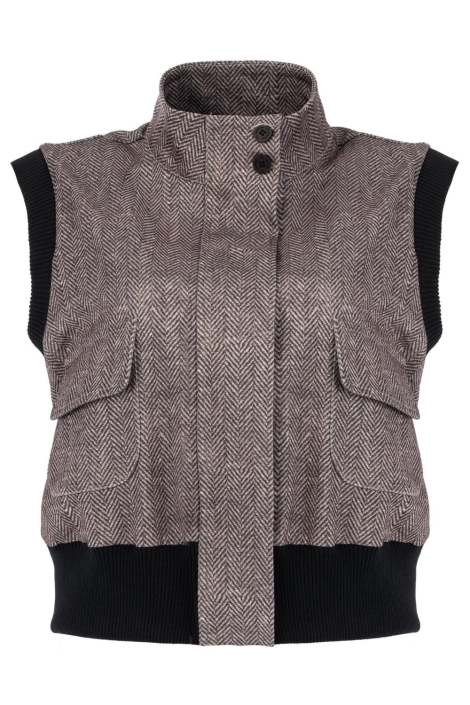 TQ Amsterdam bruine dames gilet | Vooraanzicht