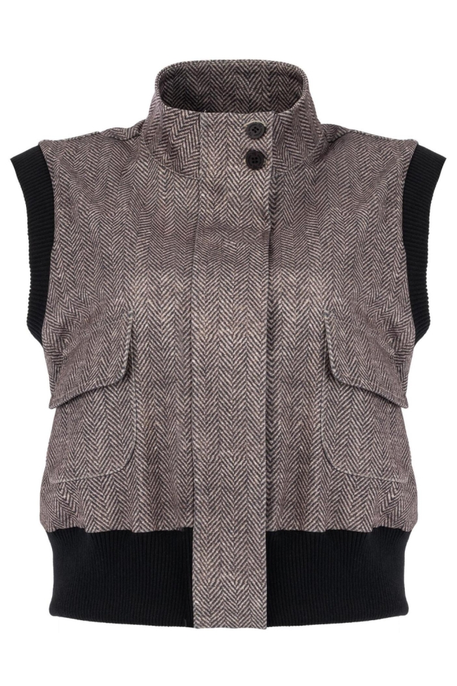 TQ Amsterdam bruine dames gilet | Vooraanzicht