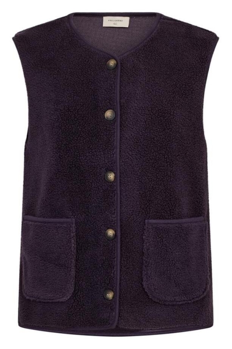 Freequent paarse dames gilet | Vooraanzicht