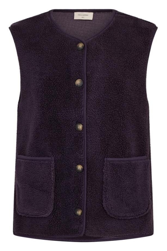 Freequent paarse dames gilet | Vooraanzicht