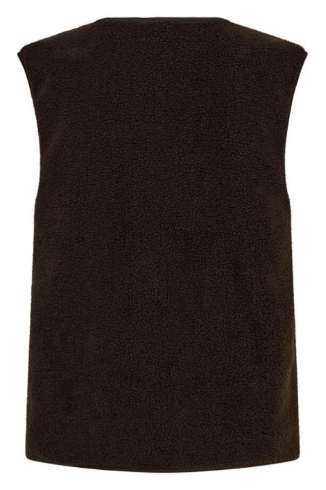 Freequent bruine dames gilet | Achteraanzicht