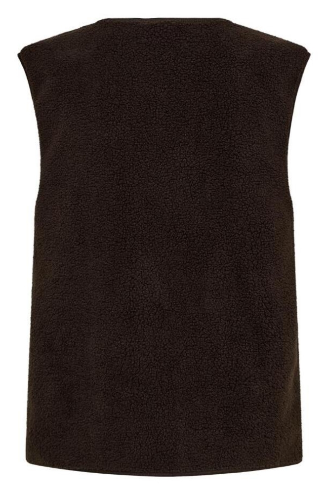 Freequent bruine dames gilet | Achteraanzicht