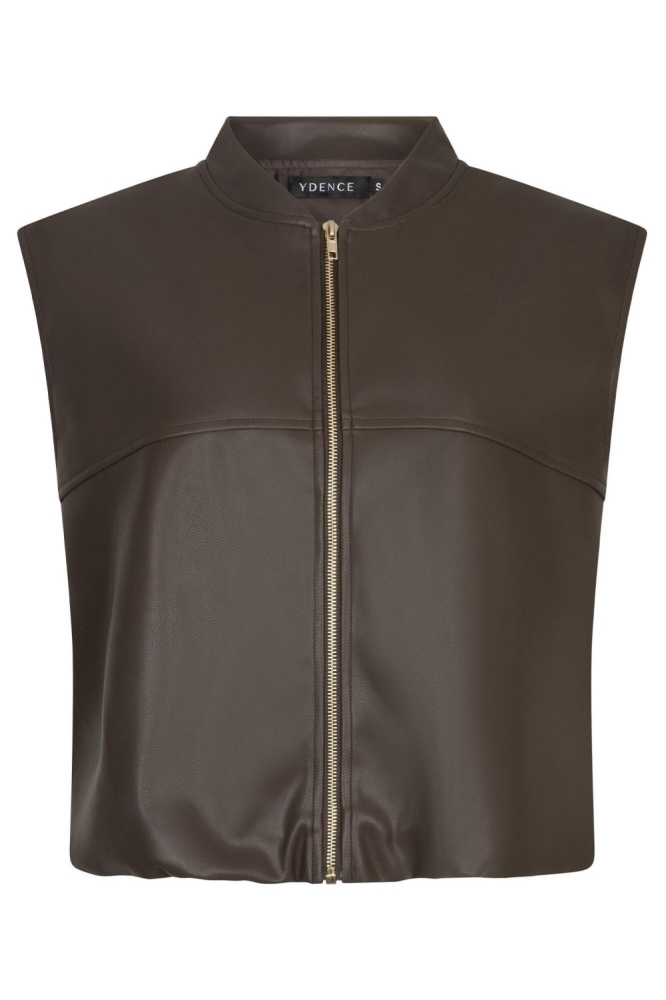 Ydence bruine dames gilet | Vooraanzicht