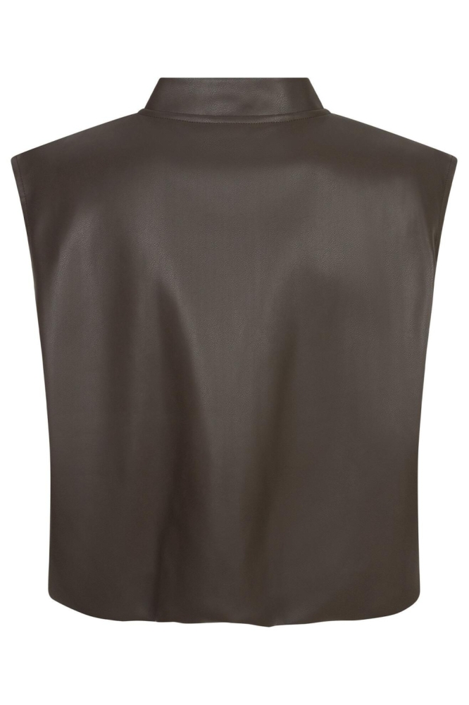 Ydence bruine dames gilet | Achteraanzicht