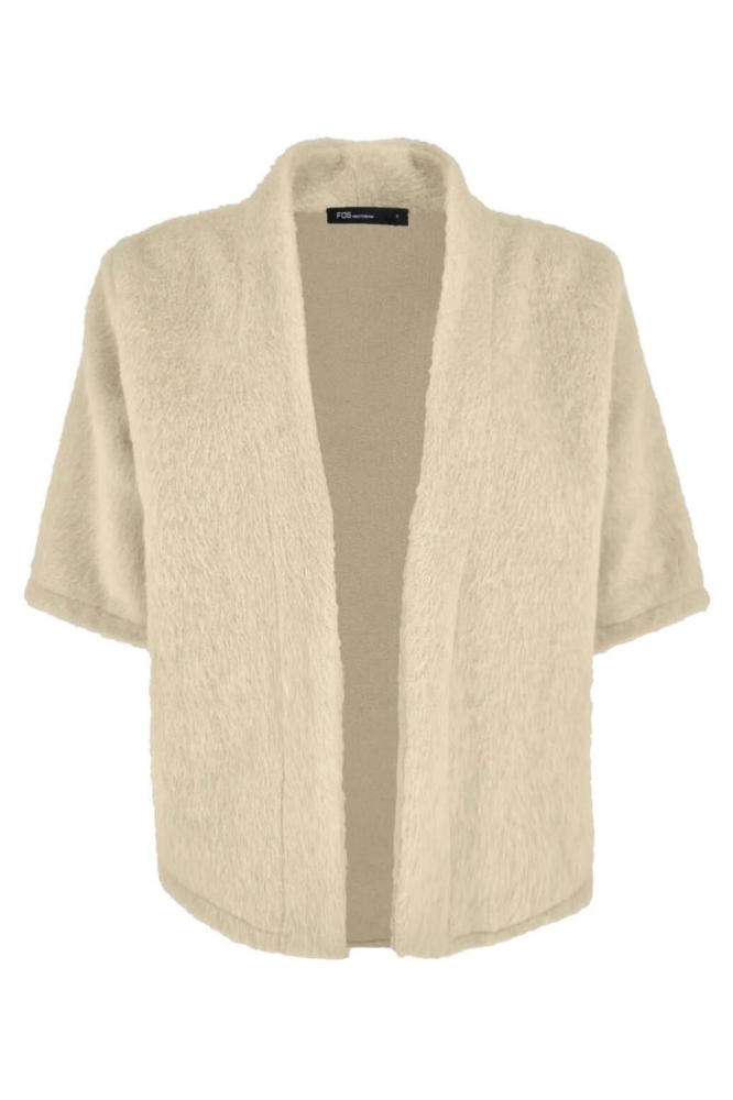 FOS Amsterdam beige dames vest | Vooraanzicht