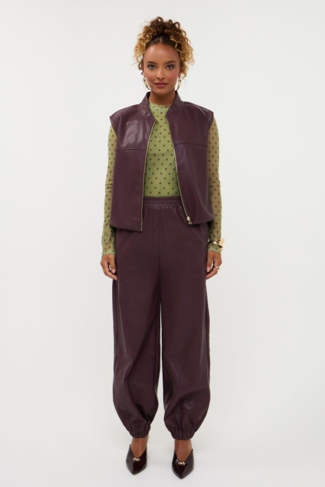 Ydence bordeaux dames gilet | Model