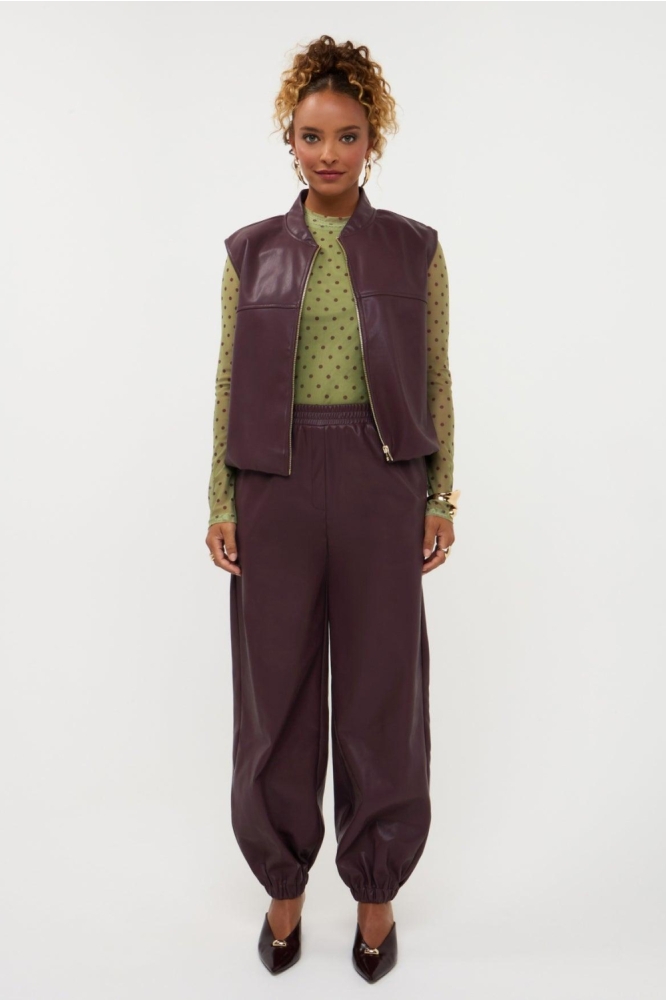 Ydence bordeaux dames gilet | Model