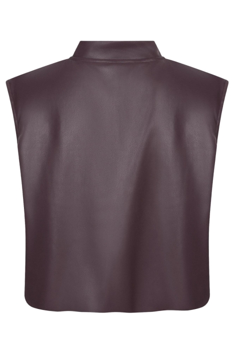 Ydence bordeaux dames gilet | Achteraanzicht