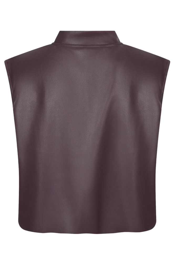 Ydence bordeaux dames gilet | Achteraanzicht