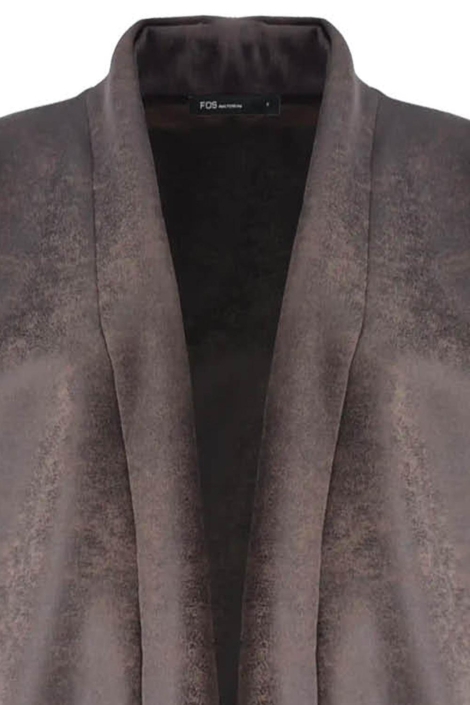 FOS Amsterdam bruine dames gilet | Close up