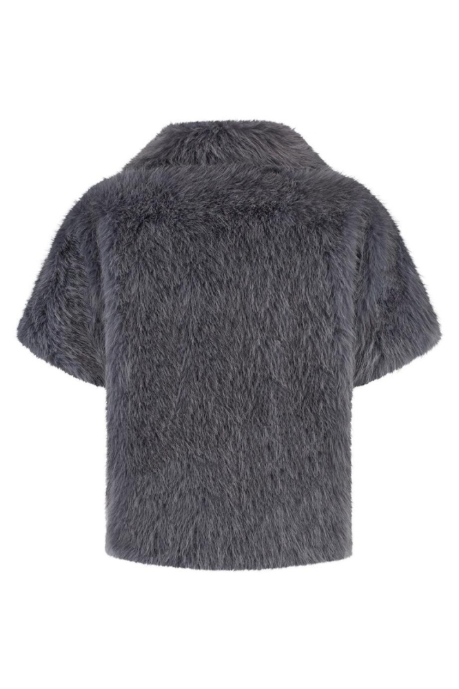 Lady Day grijze dames gilet | Achteraanzicht