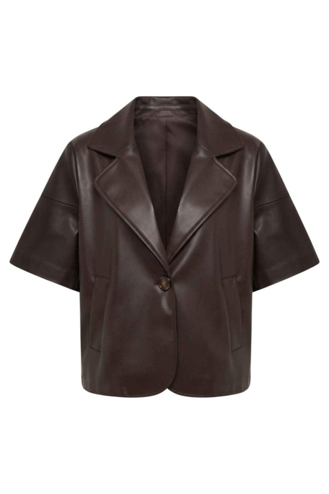 FOS Amsterdam bruine dames blazer | Vooraanzicht