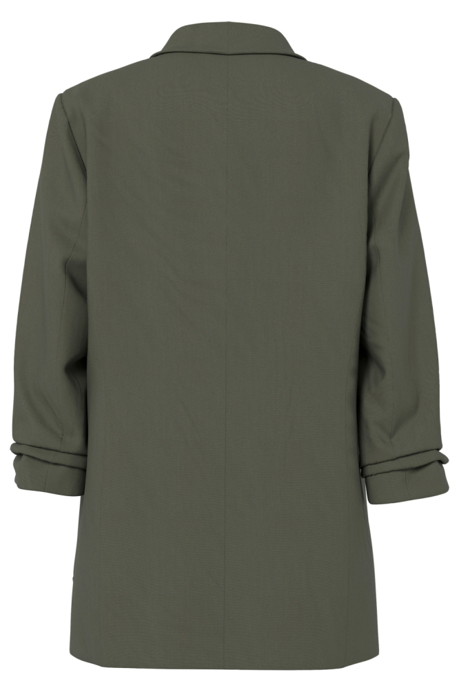 Pieces groene dames blazer | Achteraanzicht