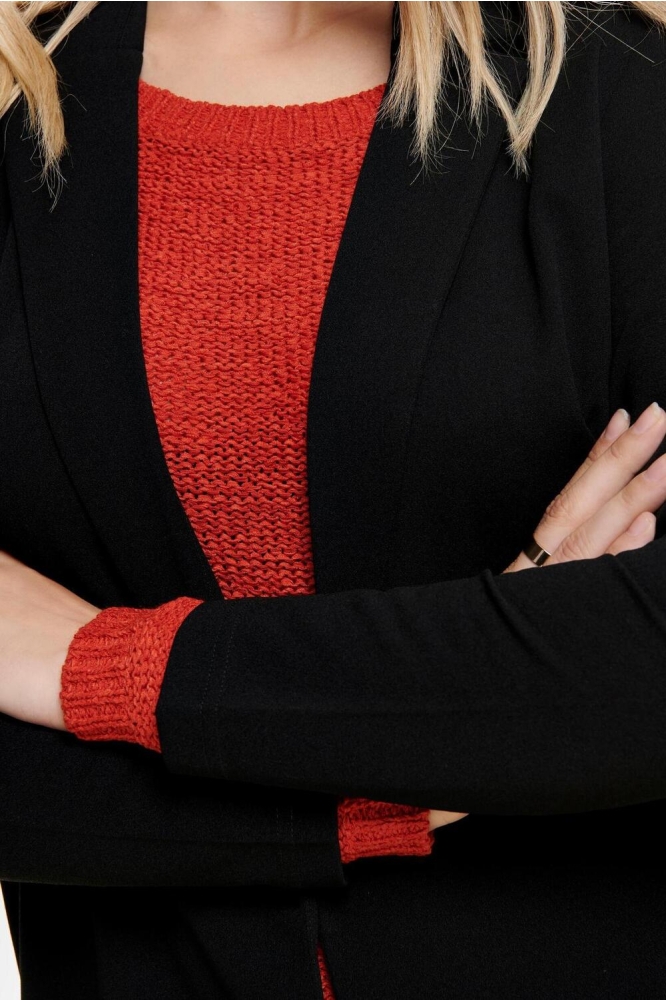 Jacqueline de Yong zwarte dames blazer | Close up