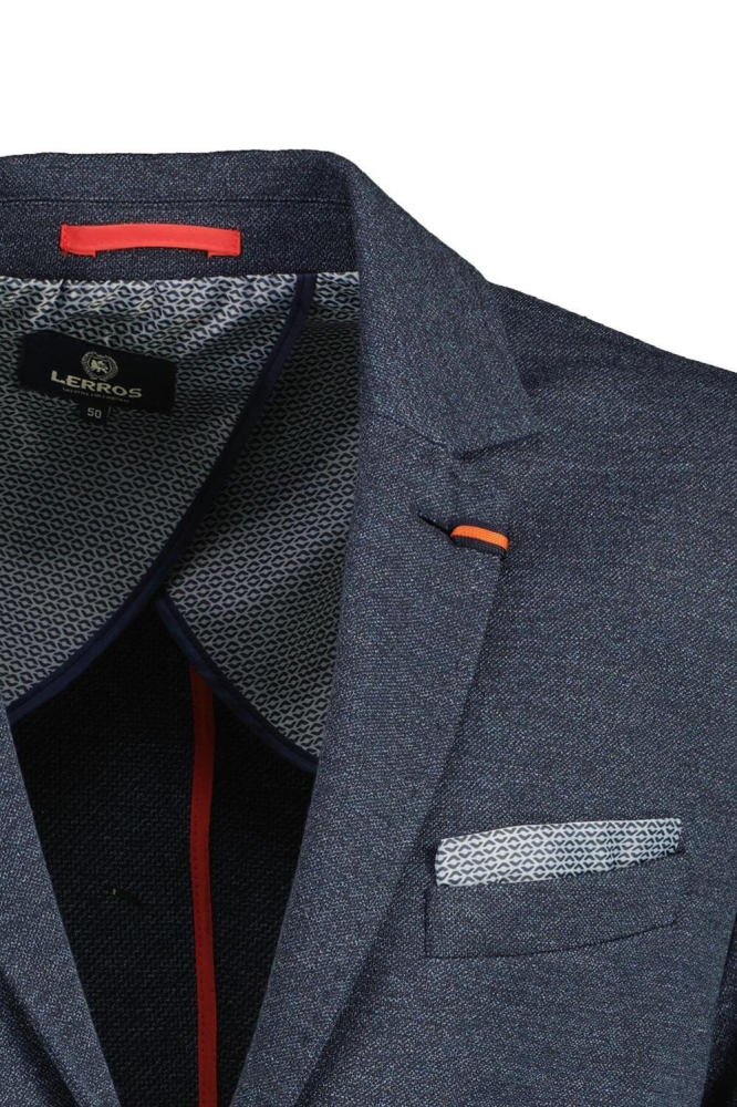 Lerros blauwe heren colbert | Close up