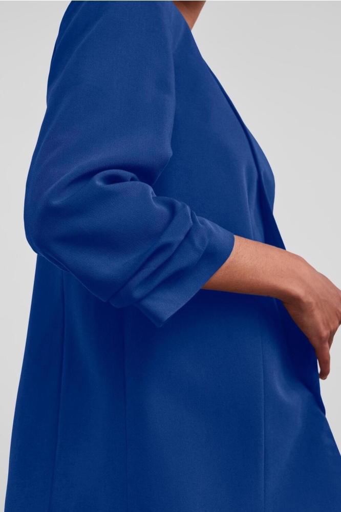 Pieces blauwe dames blazer | Close up