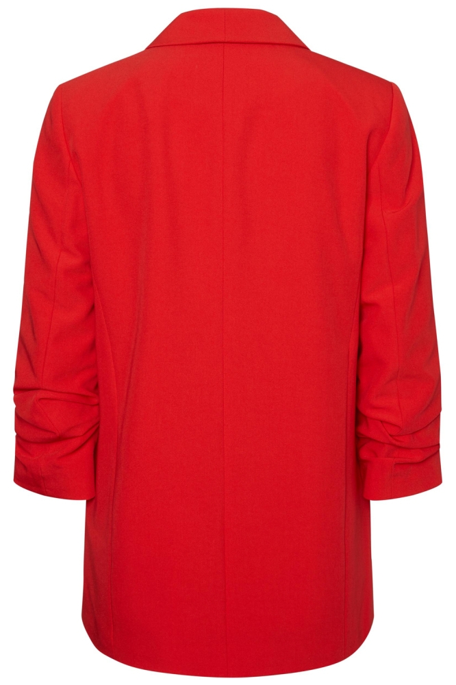 Pieces rode dames blazer | Achteraanzicht