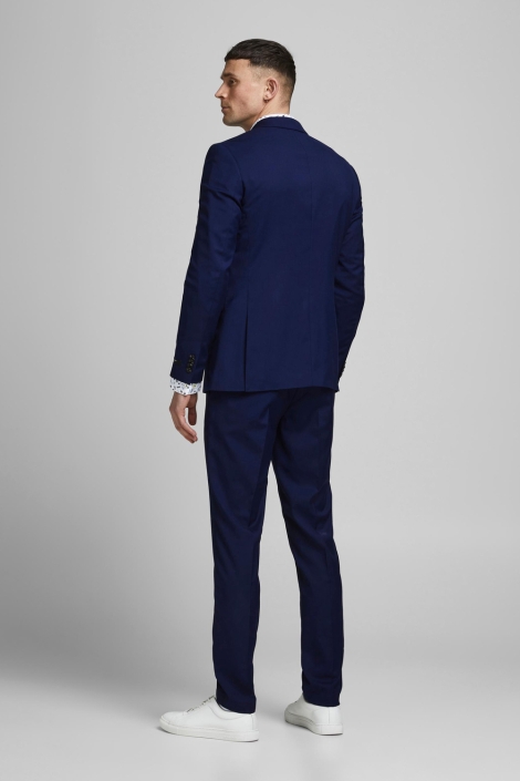 Jack & Jones blauwe heren colbert | Model achteraanzicht