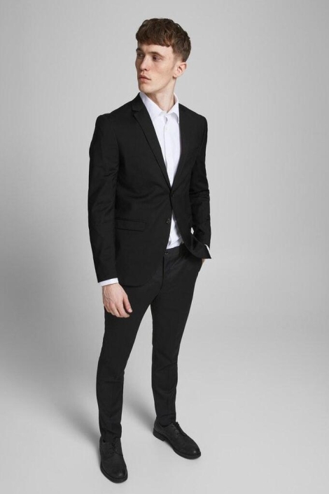 Jack & Jones zwarte heren colbert | Model vooraanzicht