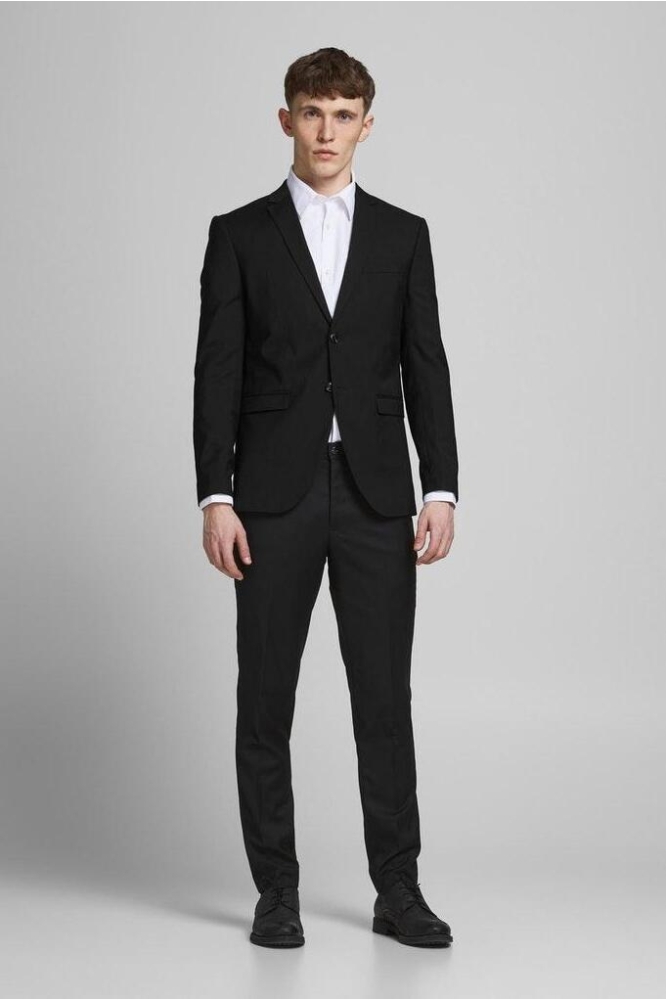 Jack & Jones zwarte heren colbert | Model vooraanzicht