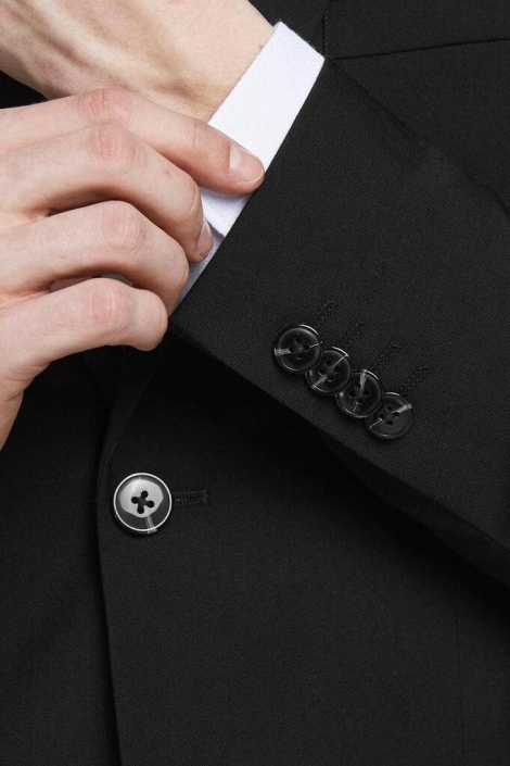 Jack & Jones zwarte heren colbert | Close up